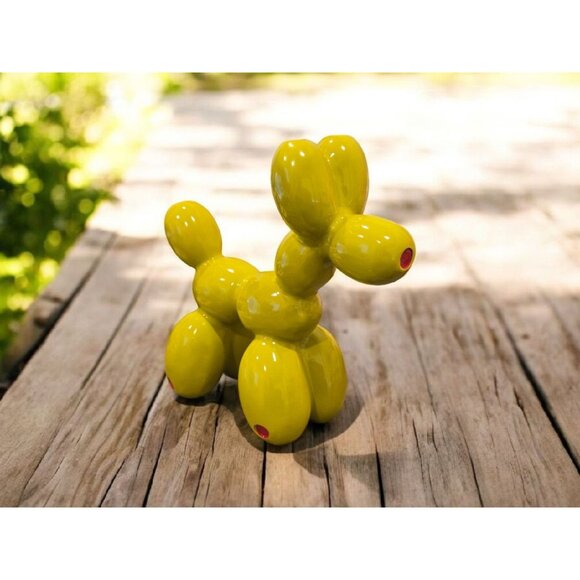 New Green Balloon Dog Pimento Olive Bar Sculpture Resin Home Decor Figurine - Picture 1 of 3